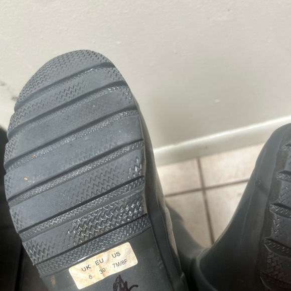 Hunter Original Tall Gloss Gray Rain Boots Size 7m/8F - Picture 7 of 7